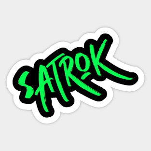 Satrok Brand (Green) Sticker